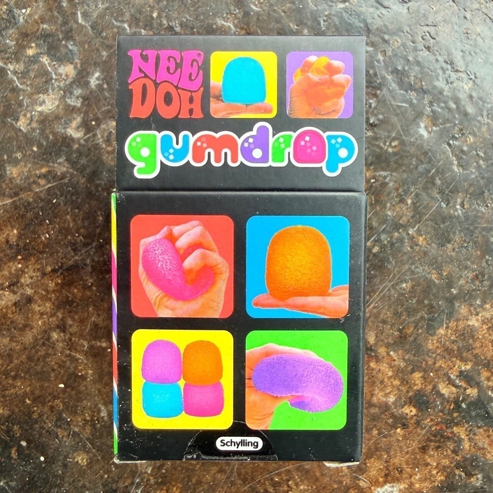 NeeDoh Gumdrop Fidget Toy Nee Doh Super Solid Squish Sensory Stress Pink NWT - Picture 3 of 5